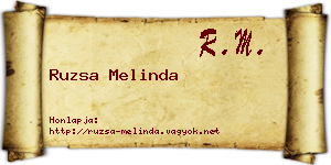 Ruzsa Melinda névjegykártya