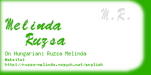 melinda ruzsa business card